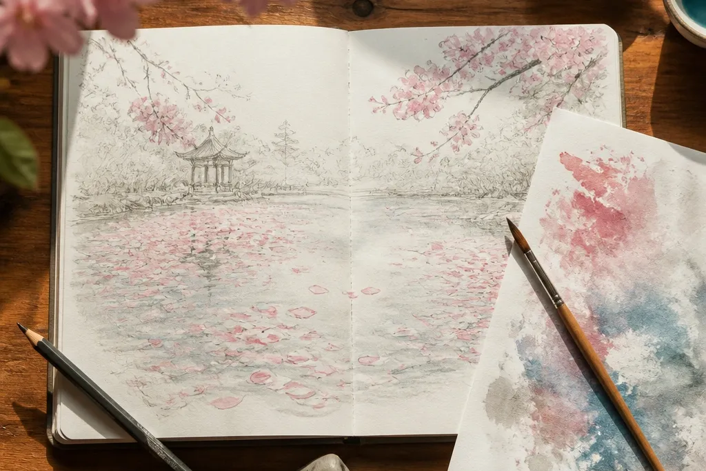15 Cherry Blossom Lake Drawing Ideas I Tried