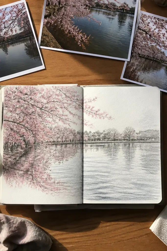 15 Cherry Blossom Lake Drawing Ideas I Tried