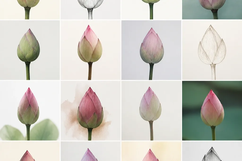 14 Closed Lotus Flower Drawing Ideas
