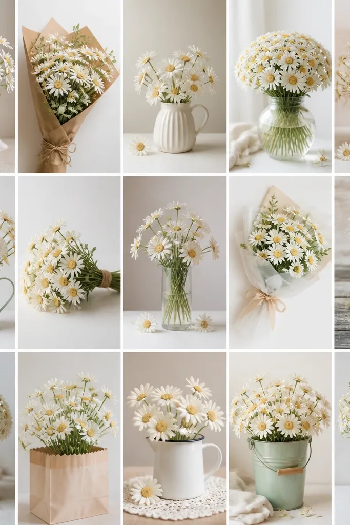 15 daisy flower bouquet drawing ideas
