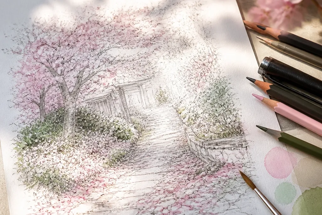 15 Cherry Blossom Path Drawing Ideas