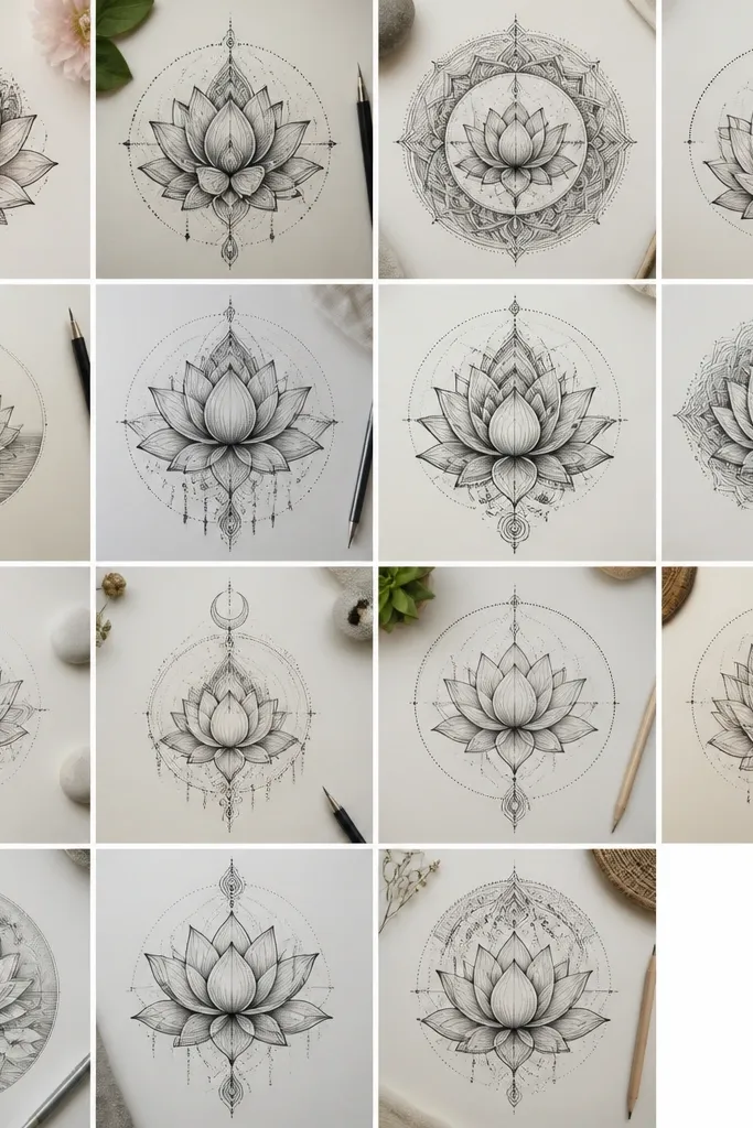 15 Lotus Flower Drawing Mandala Ideas