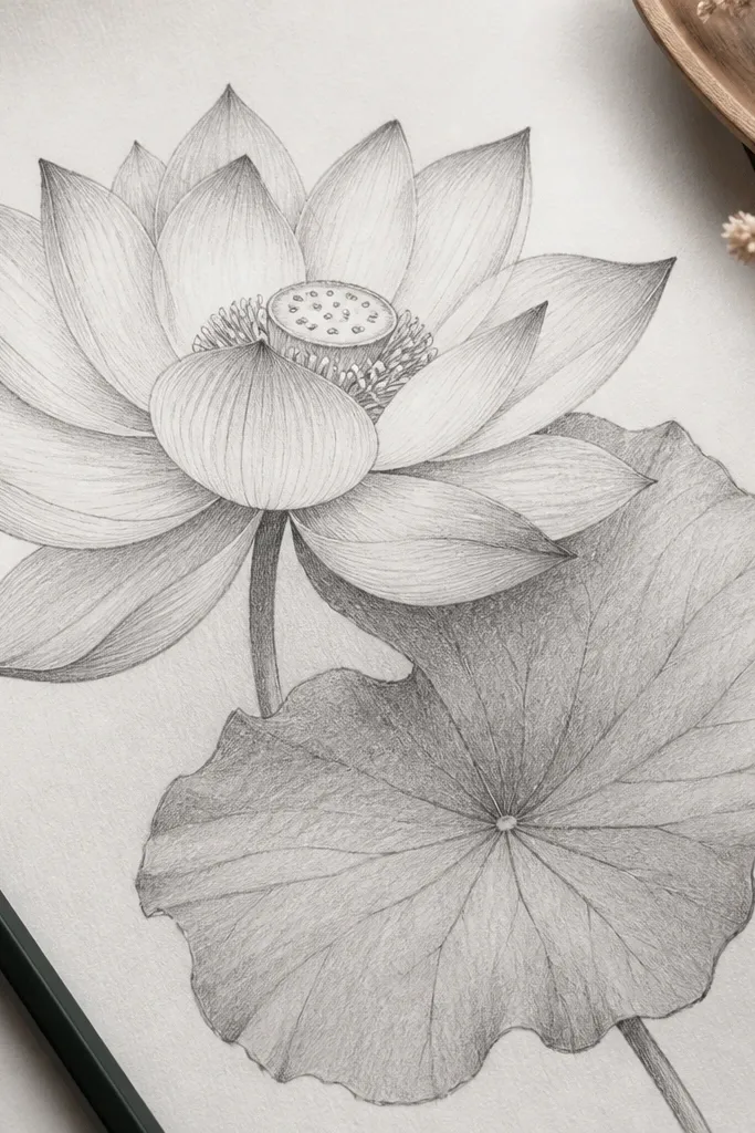 Lotus Flower Drawing with Pencil What I Learned