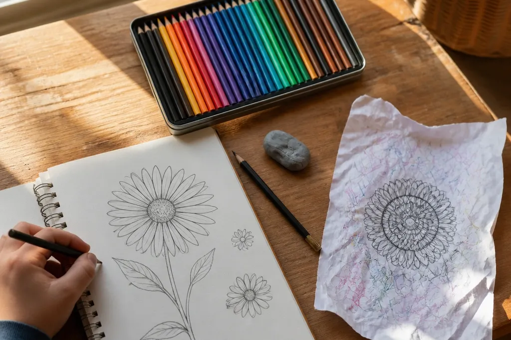 15 Simple Aster Flower Drawing Ideas