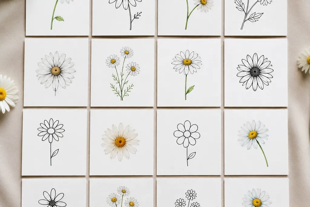 15 Simple Daisy Flower Drawing Ideas