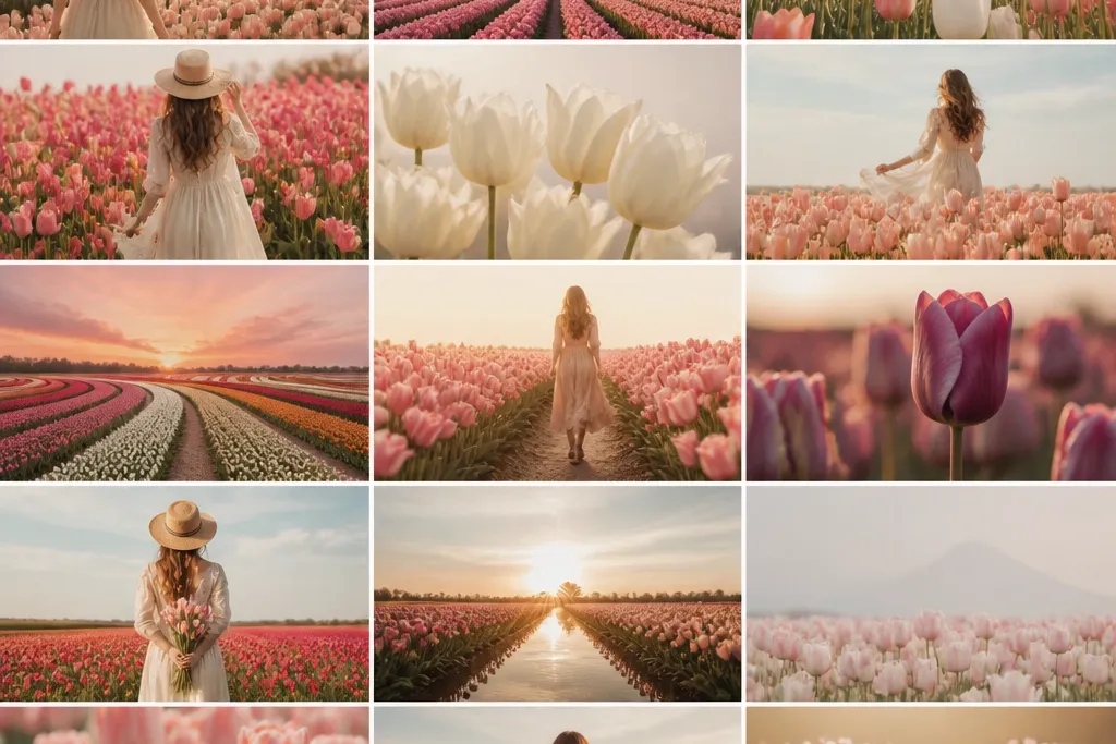 15 Tulip Field Drawing ideas for dreamy scenery