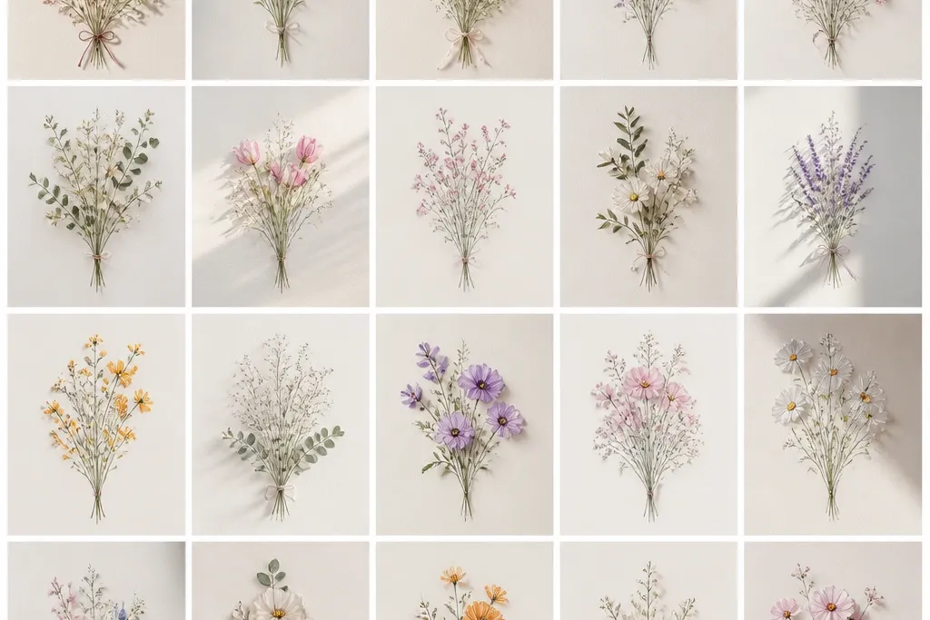 19 dainty flower bouquet drawing ideas
