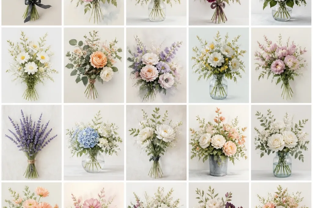 19 flower bouquet watercolor print ideas