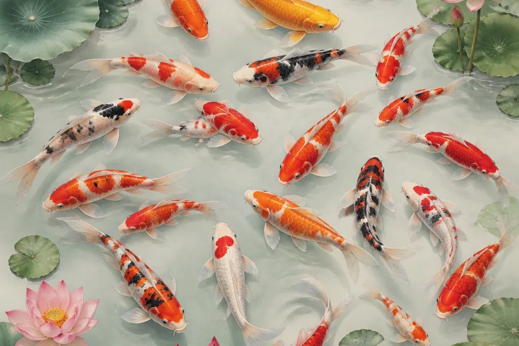 18 Koi Fish and Lotus Flower Drawing Ideas