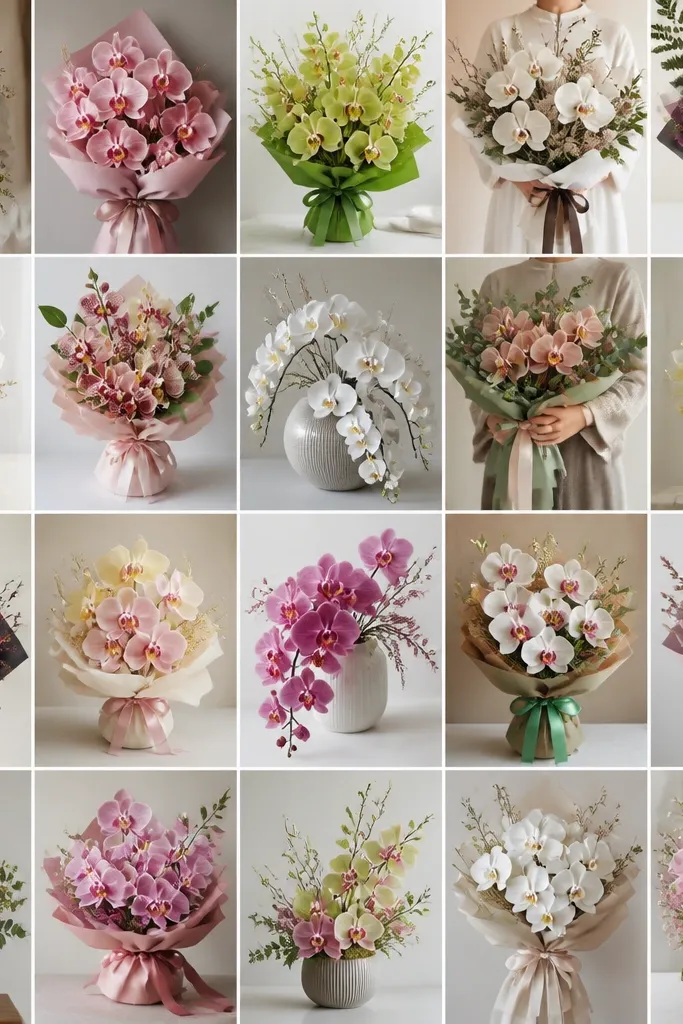 20 orchid bouquet drawing ideas