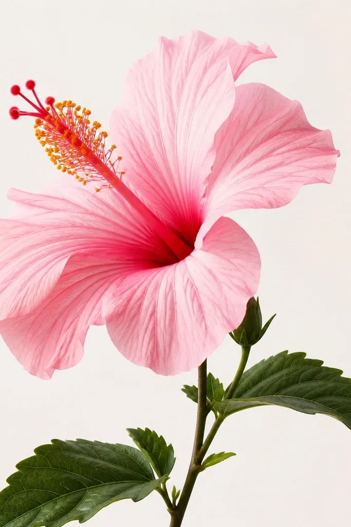 Pink hibiscus flower drawing ideas