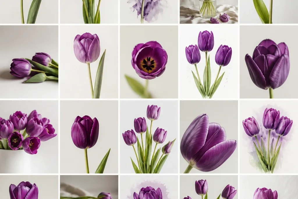 20 Purple Tulip Flower Drawing ideas