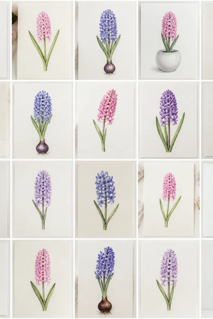20 Simple Hyacinth Flower Drawing Ideas