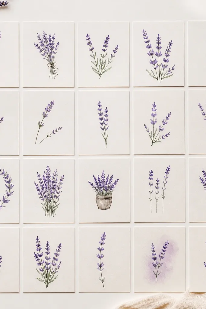 20 Simple Lavender Flower Drawing Ideas