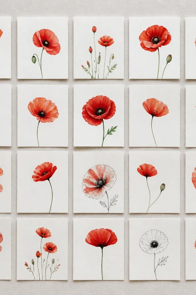 19 Simple Poppy Flower Drawing Ideas