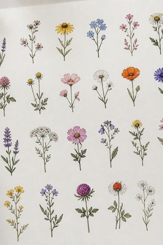 25 Simple Wild Flower Drawing Ideas