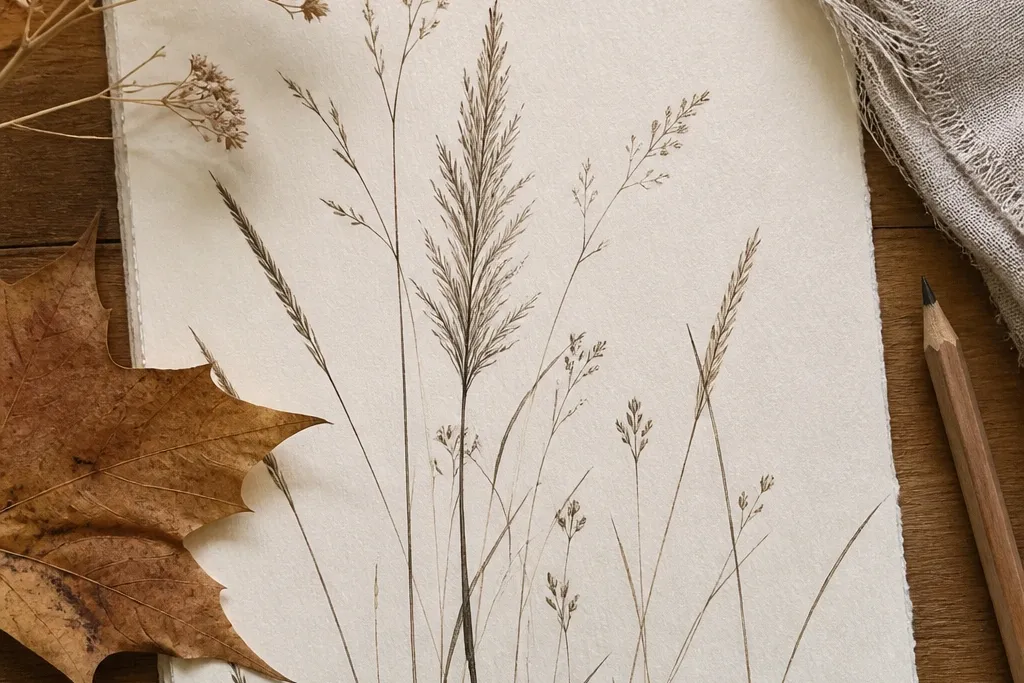 Cozy Autumn Grass Drawing Ideas