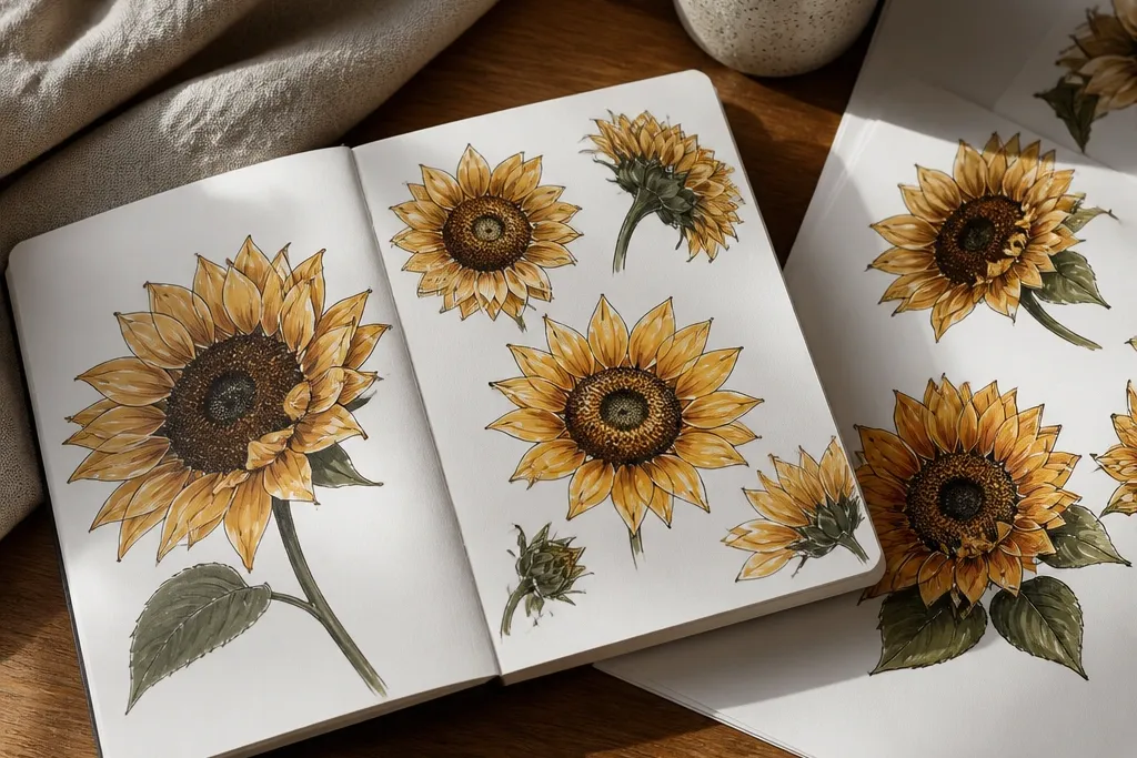 Best Sunflower Drawing Ideas