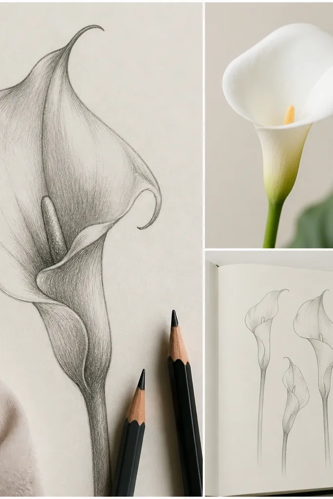 Calla Lily Flower Drawing Ideas