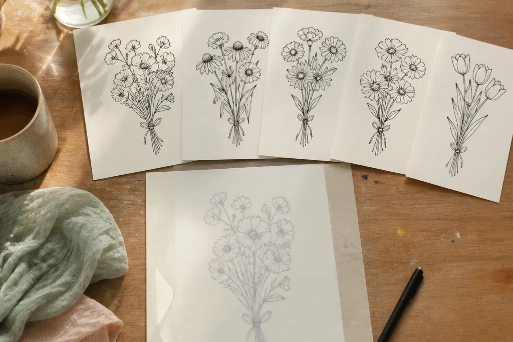 25 Flower Bouquet Line Drawing Ideas Common Mistakes to Avoid