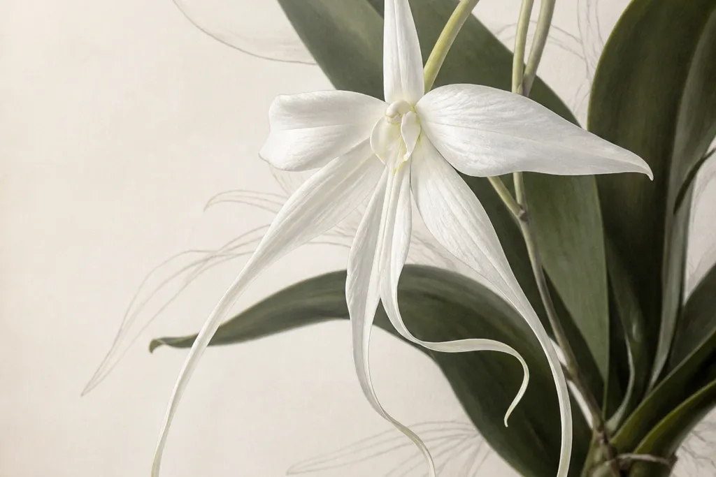 Ghost Orchid Drawing with an aesthetic vibe