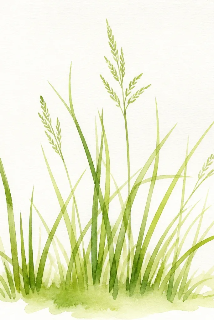 Quick Easy Grass Drawing Watercolors