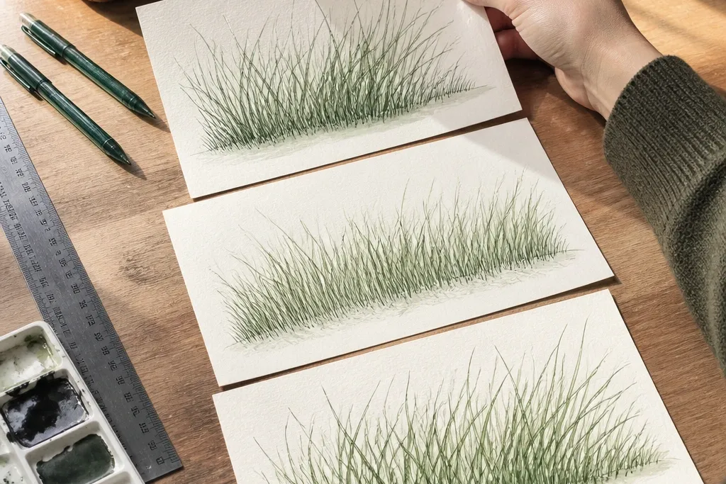 Grass Outline Drawing Best vs Simple