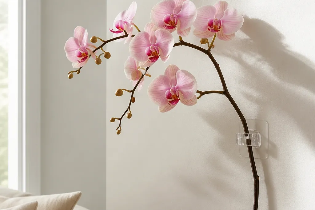 Orchid Branch Drawing for renters (no drill)