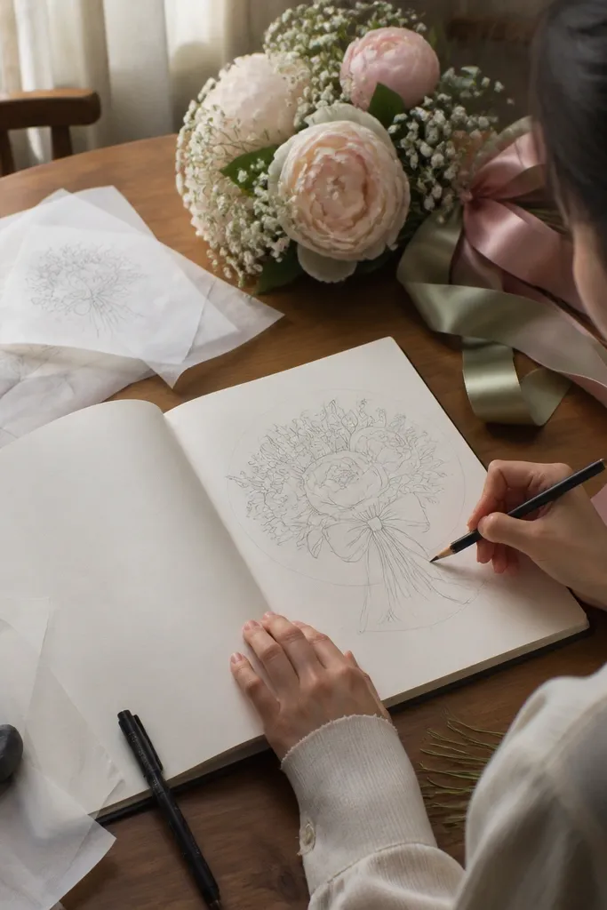 15 Wedding Bouquet Drawing Ideas I Tried for Beginners