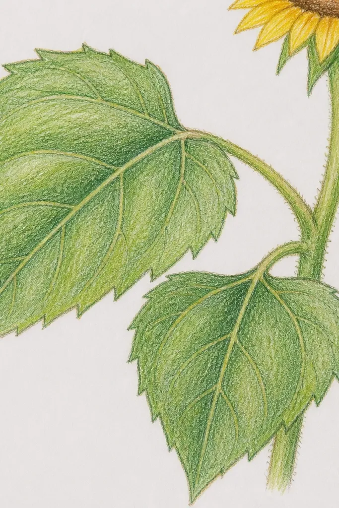 Leaf shaped like a fan with zigzag veins along the sides