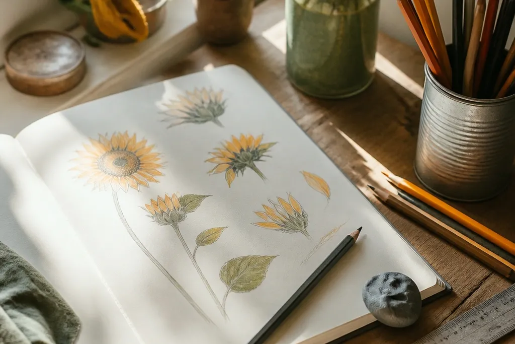 Year-Round Sunflower Drawing Ideas